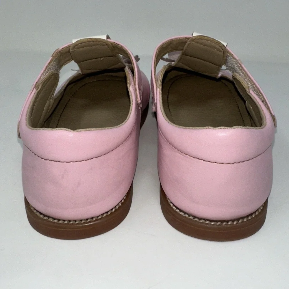 PLGELGTOXI Toddler Girls‎ Pink Leather Heart T-Strap Mary Jane Shoes - Size 12